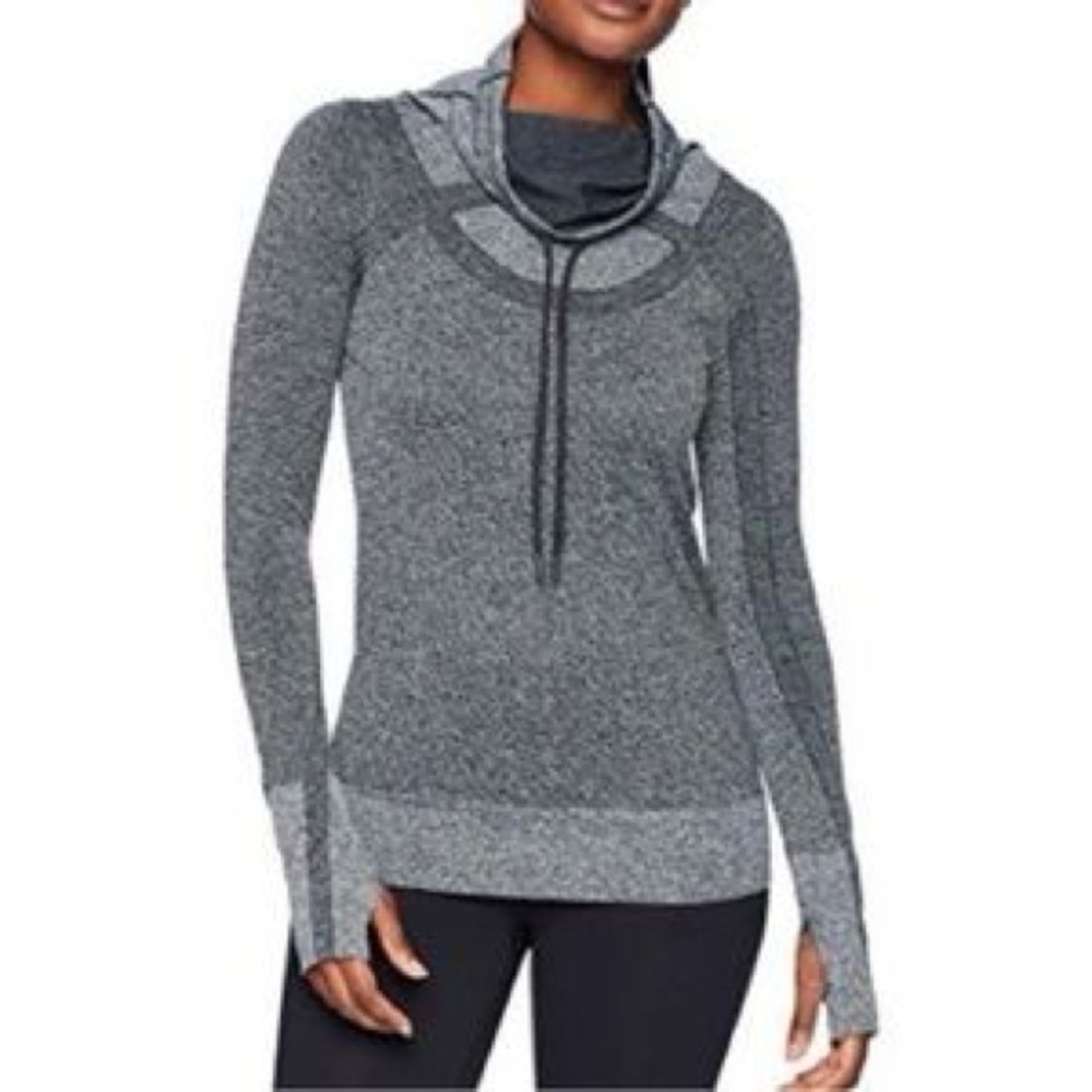UNDER ARMOUR COWL NECK LS PULLOVER JACKET THUMBHOLES WOMEN'S M FITTED